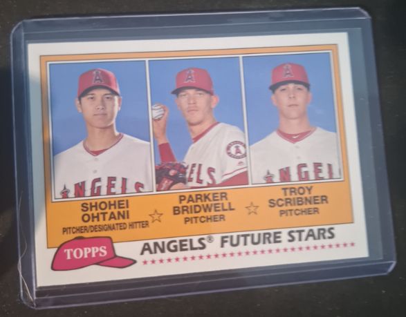 2018 Topps Archives #FS-LAA Shohei Ohtani Angels Future Stars Trio — front