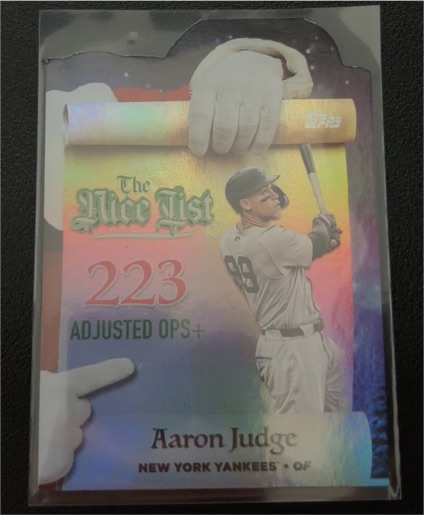 2025 Topps Holiday #MNL-25 Aaron Judge The Nice List — front