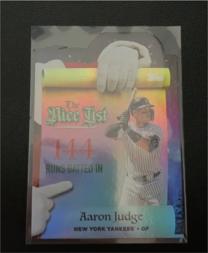 2025 Topps Holiday #MNL-6 Aaron Judge The Nice List 144 RBIs — front
