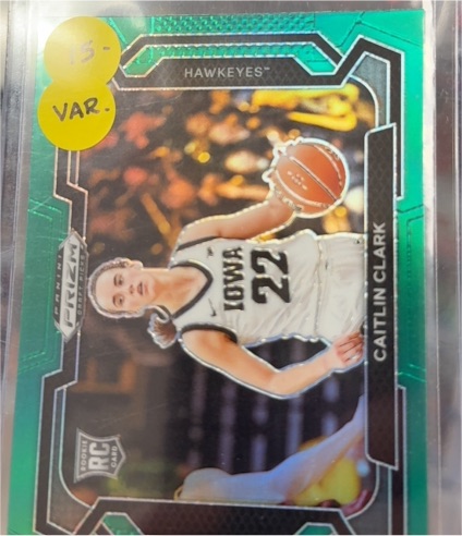 2024 Panini Prizm Draft Picks #57b Caitlin Clark Green Prizm Variation — front