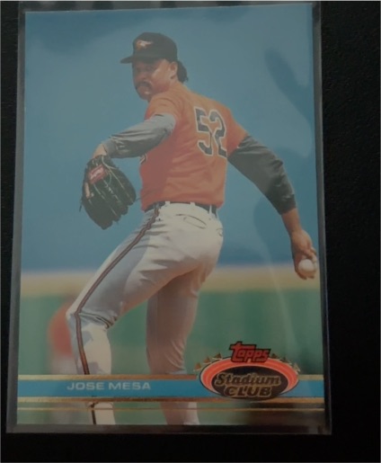 1991 Topps Stadium Club #380b Jose Mesa — front