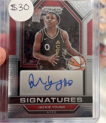 2023 Panini Prizm WNBA #SG-JYG Jackie Young Signatures — front