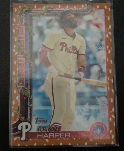 2025 Topps Holiday #H69 Bryce Harper — front