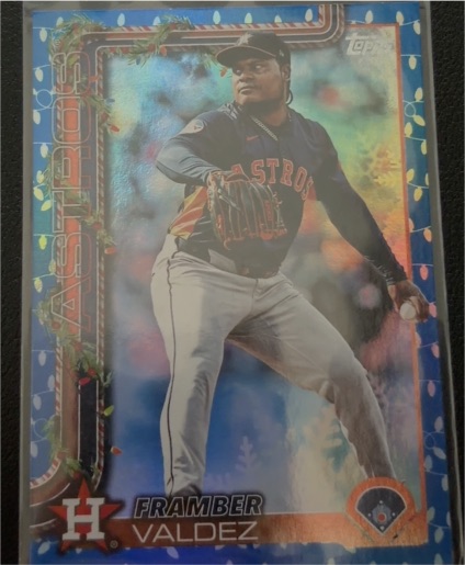 2025 Topps Holiday #H24 Framber Valdez — front