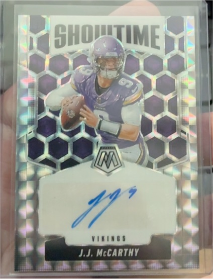 2025 Panini Mosaic Showtime #SOS-JJM J.J. McCarthy — front