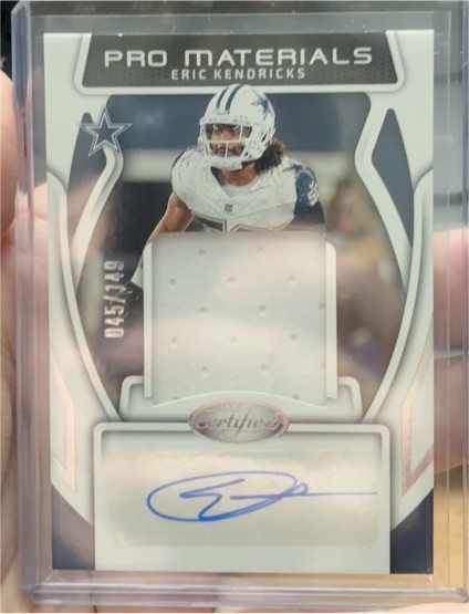 2025 Panini Certified Pro Materials #Eric Kendricks — front