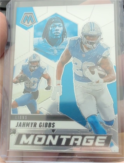 2025 Panini Mosaic Montage #26 Jahmyr Gibbs — front