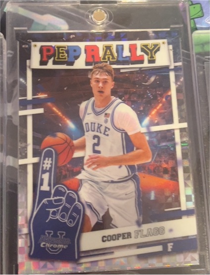 2024 Bowman Chrome University #PR-6 Cooper Flagg Pep Rally — front
