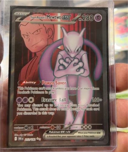 2025 Pokemon SV10: Destined Rivals Team Rocket's Mewtwo ex #213/182 — front