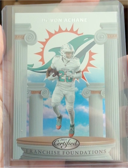 2025 Panini Certified Franchise Foundations #FFO-DAE De'Von Achane — front