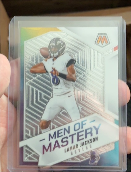 2025 Panini Mosaic #9 Lamar Jackson Men of Mastery — front