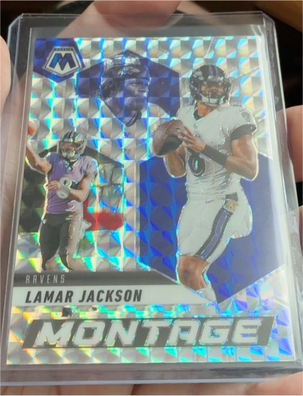 2021 Panini Mosaic Lamar Jackson Montage — front
