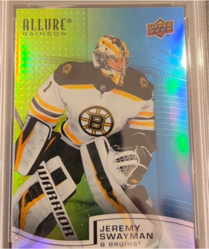 2020 Upper Deck Allure Rainbow Jeremy Swayman — front