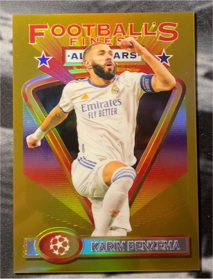 2021-22 Topps Finest Flashbacks UEFA #94 Karim Benzema — front