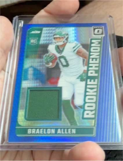 2024 Panini Donruss Optic #RPB-BAN Braelon Allen Rookie Phenom Blue Hyper Prizm — front