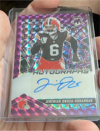 2024 Panini Mosaic Jeremiah Owusu-Koramoah Autographs — front