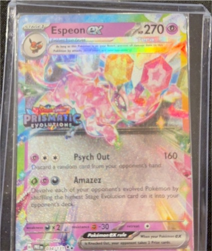 2025 Pokemon Prismatic Evolutions #034 Espeon ex — front