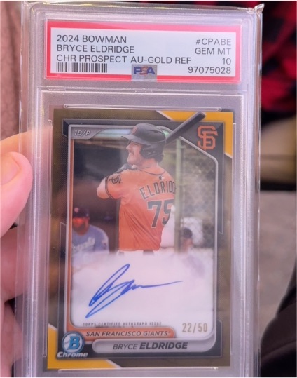 2024 Bowman Chrome Prospect Autographs #CPABE Bryce Eldridge — front