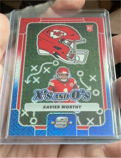 2024 Panini Contenders Optic #XWY Xavier Worthy X's and O's Rookie — front