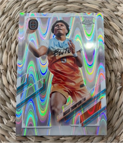 2021-22 Topps Chrome Overtime Elite #40 Ausar Thompson RayWave Refractor — front