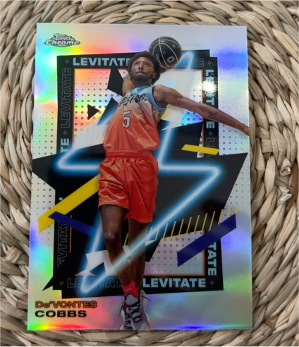 2021-22 Topps Chrome Overtime Elite #LEV-6 De'Vontes Cobbs Levitate — front