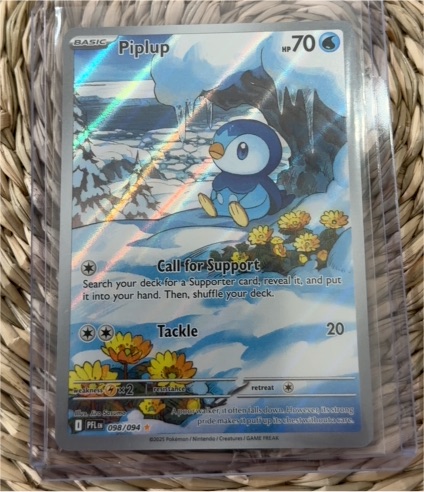 2025 Pokémon #098 Piplup Illustration Rare Phantasmal Flames — front