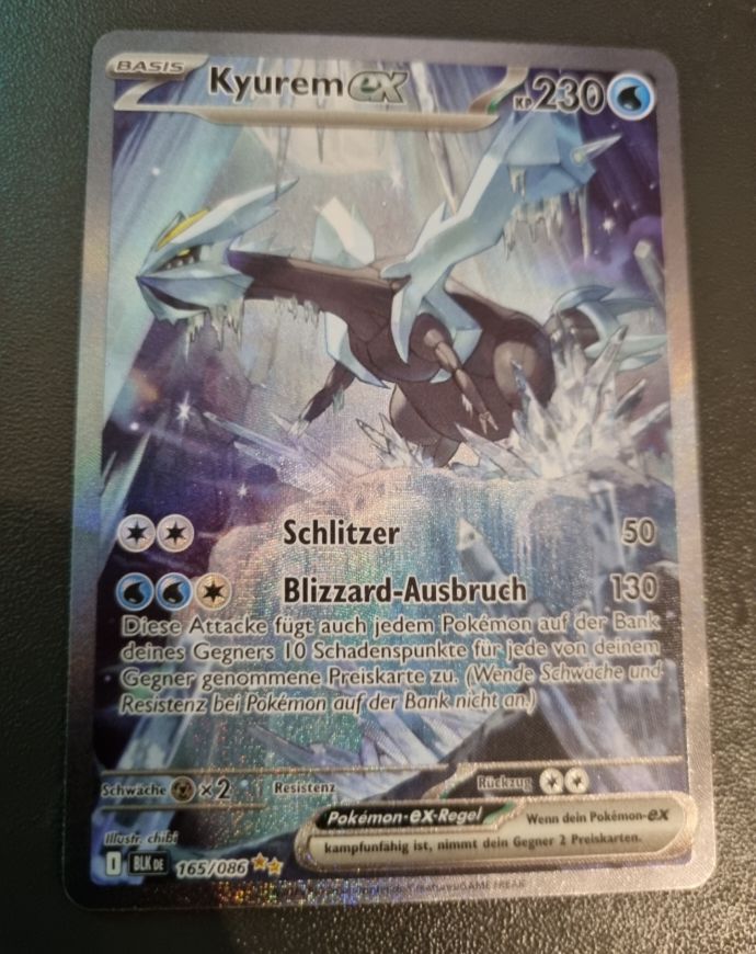 2022 Pokémon SV Black Bolt #165 Kyurem ex — front