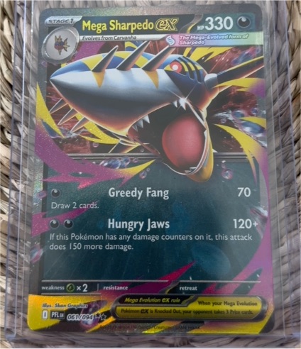 2025 Pokémon Phantasmal Flames #061 Mega Sharpedo EX — front