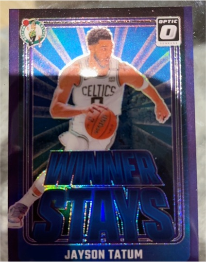 2024-25 Donruss Optic #2 Jayson Tatum Winner Stays — front