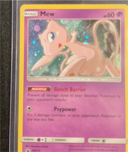 Mew SM215 Black Star Promo Sun & Moon — front