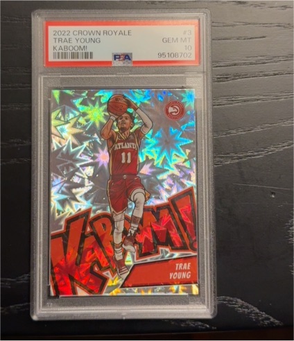 2022 Panini Crown Royale #3 Trae Young Kaboom! — front