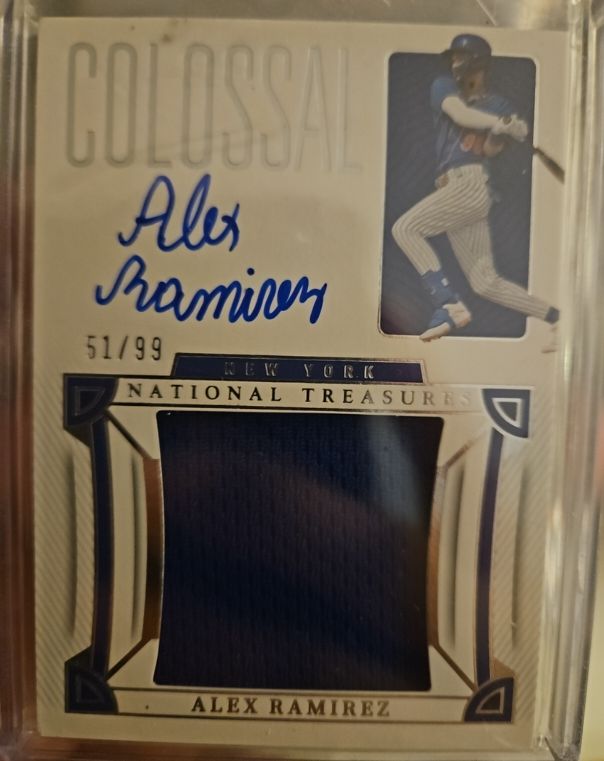 2023 Panini National Treasures Colossal Material Signatures #CMS-AR Alex Ramirez — front
