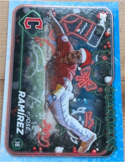 2024 Topps Holiday #H148 José Ramírez Cleveland Guardians — front