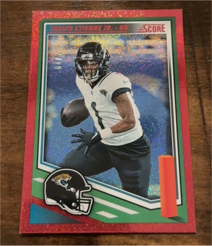 2025 Panini Score #222 Travis Etienne Jr. — front