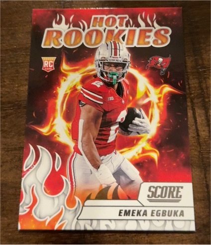 2025 Panini Score #10 Emeka Egbuka Hot Rookies — front