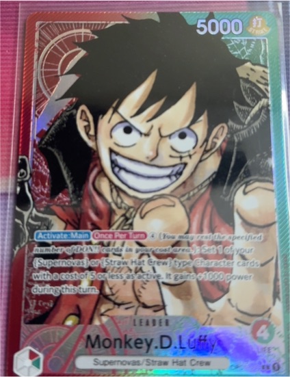 One Piece TCG OP01-003 Monkey D. Luffy Alternate Art Leader — front