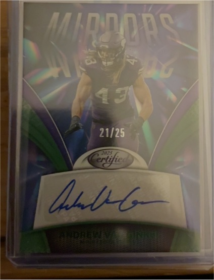 2025 Panini Certified Mirrors #21/25 Andrew Van Ginkel — front