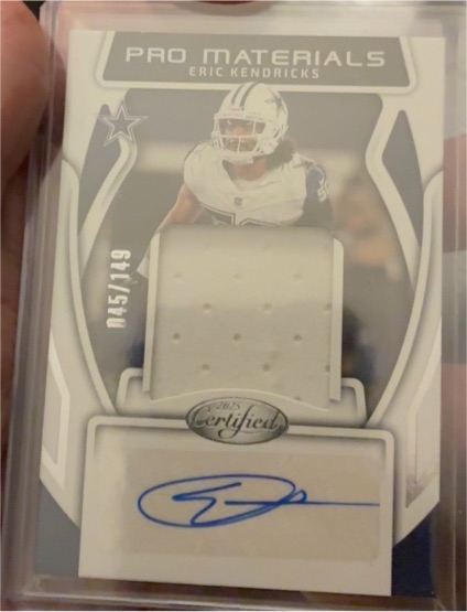 2025 Panini Certified Pro Materials #Eric Kendricks — front