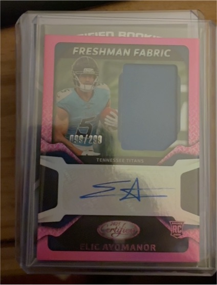 2025 Panini Certified Freshman Fabric #Elic Ayomanor — front