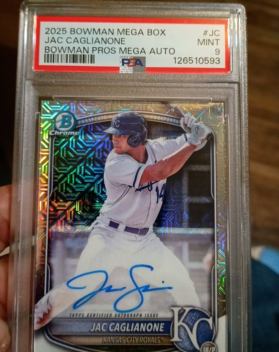 2025 Bowman Chrome Mega Box #JC Jac Caglianone — front