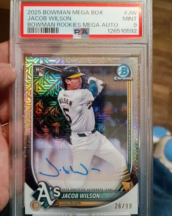 2025 Bowman Mega Box #JW Jacob Wilson Bowman Rookies Mega Auto — front