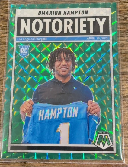 2025 Panini Mosaic #20 Omarion Hampton Notoriety — front