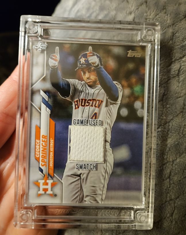 2020 Topps Jersey Fusion George Springer — front