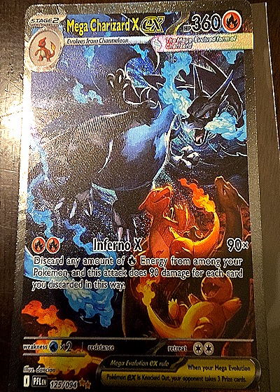2023 Pokémon ME02 Phantasmal Flames #125 Mega Charizard X EX — front