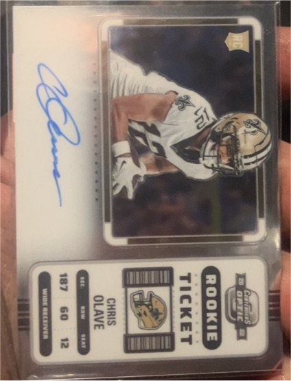 2022 Panini Contenders Optic #109 Chris Olave Rookie Ticket Auto — front