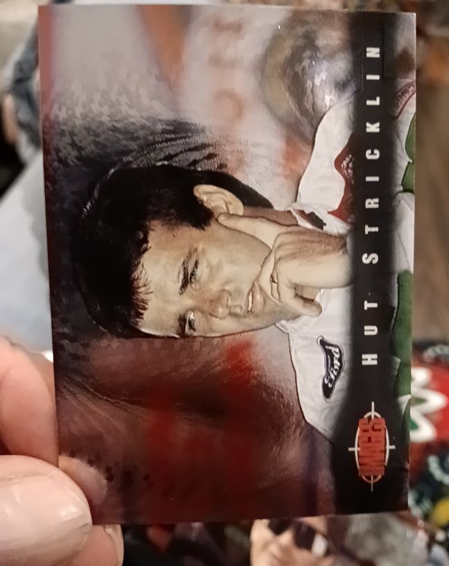 1997 NASCAR Hut Stricklin Card — front