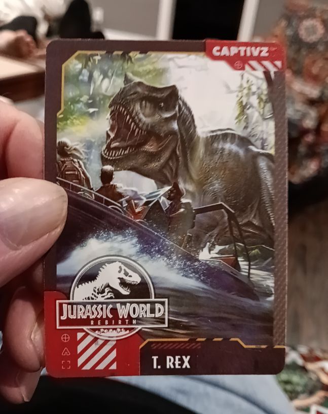 2022 Jurassic World Rebirth T. Rex Captivz Card — front