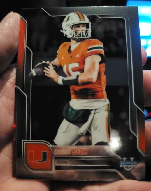 2025 Bowman Chrome University #138 Carson Beck — front