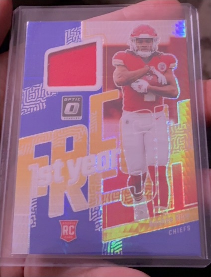 2023 Panini Donruss Optic 1st Year Fresh Blue Hyper Prizm #FYF-IP Isiah Pacheco — front