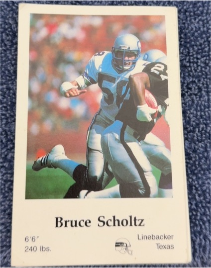 1986 Police Coca-Cola #Bruce Scholtz Seattle Seahawks — front